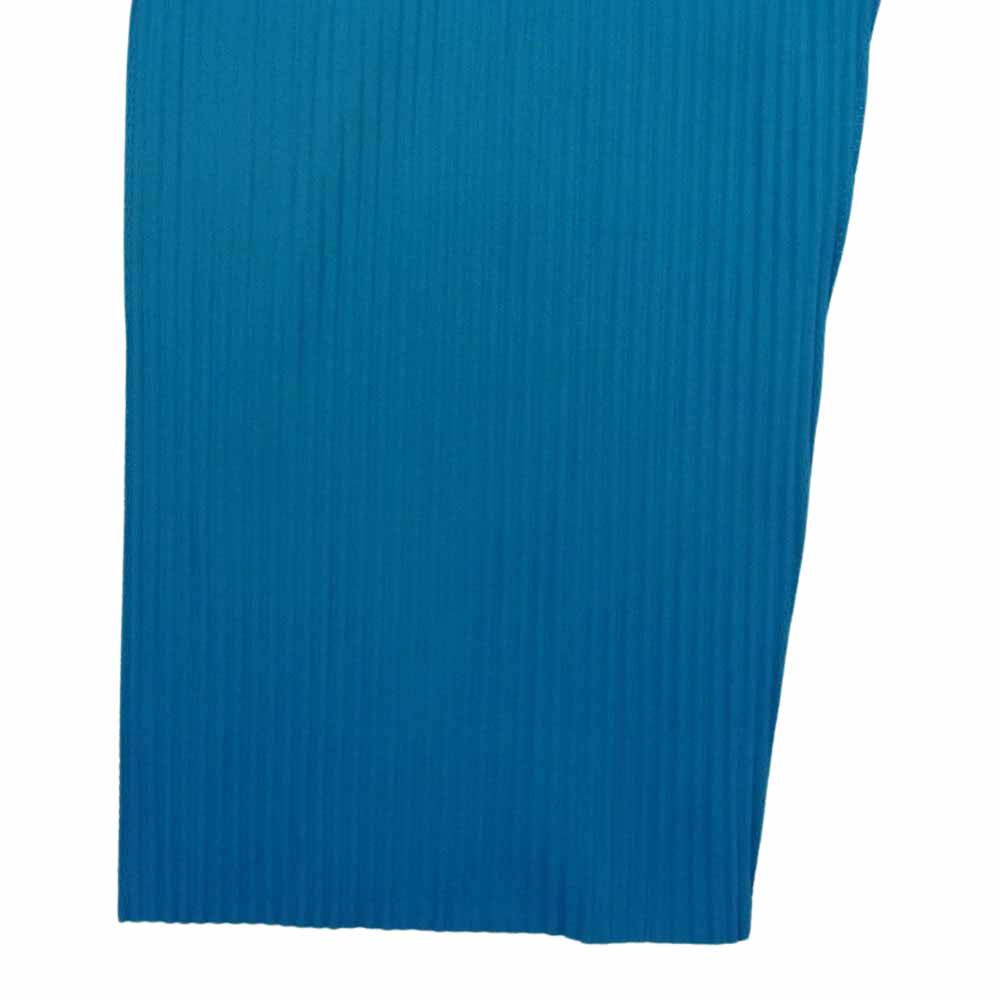 ISSEY MIYAKE イッセイミヤケ me ミー MI22KF381 プリーツ加工 ロング パンツ ブルー ターコイズブルー系【中古】