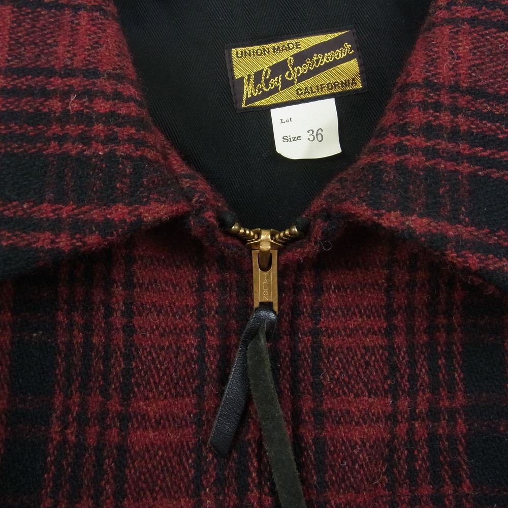The REAL McCOY'S ザリアルマッコイズ MCCOY SPORTS WEARマッコイスポーツウェア FIELD SPORTS JACKET ジャケット レッド系 36【中古】