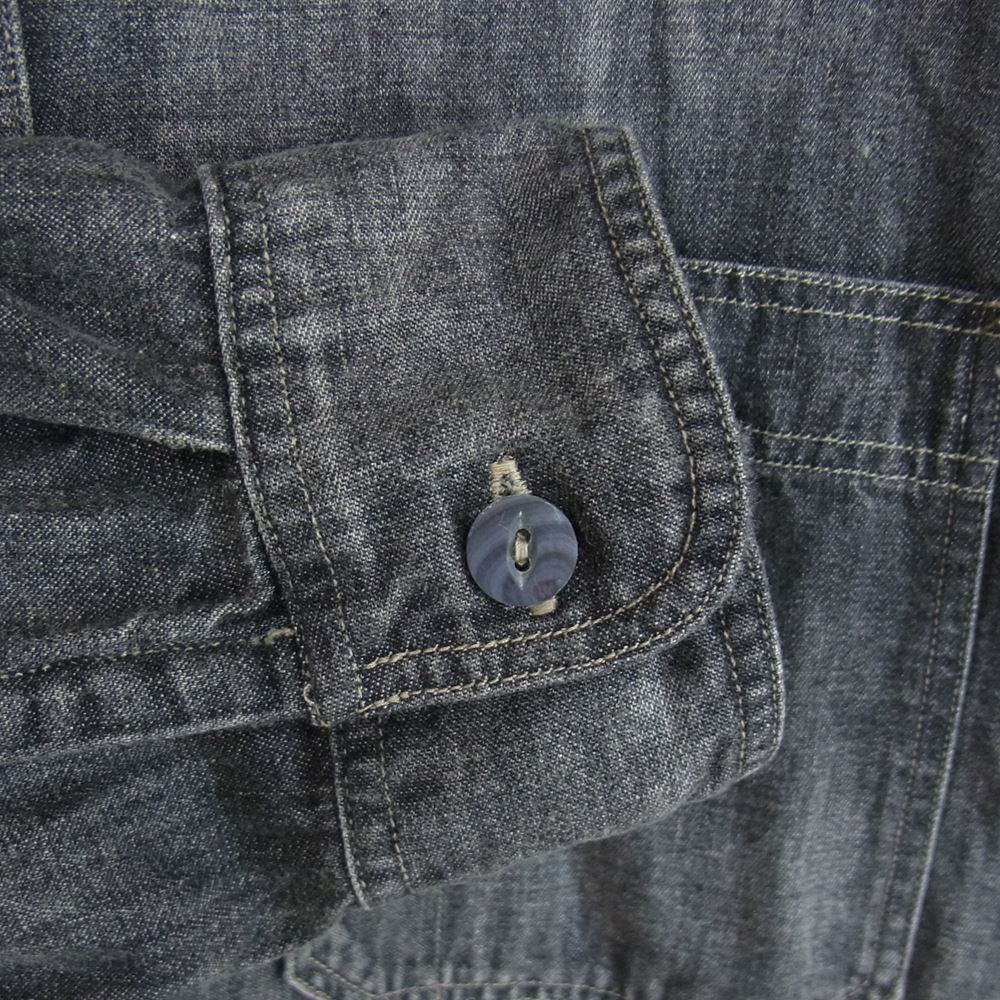 RALPH LAUREN ラルフローレン RRL ダブルアールエル デニム ポケット シャツ ブラック系 M【中古】