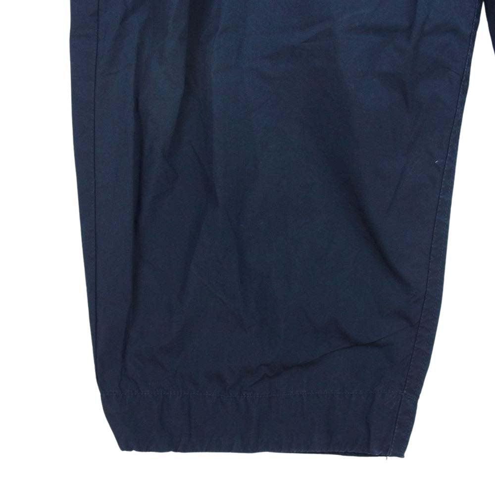 PORTER CLASSIC ポータークラシック 21SS POPLIN BEBOP PANTS ポプリン ビバップ タック パンツ ネイビー系 L【中古】