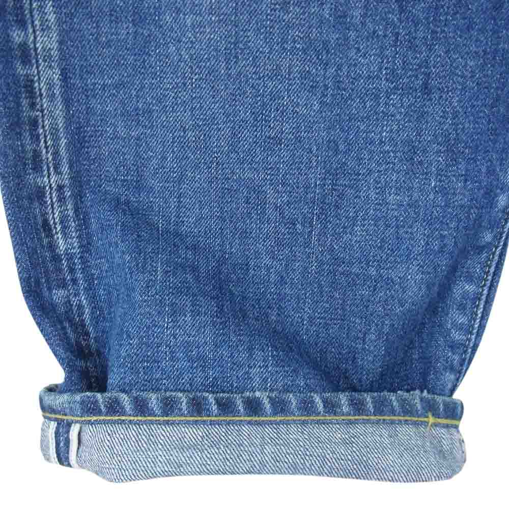 VISVIM ビズビム 0118105005019 SOCIAL SCULPTURE 01 DAMAGED-12 ダメージ加工 ストレート デニム パンツ インディゴブルー系 34【中古】