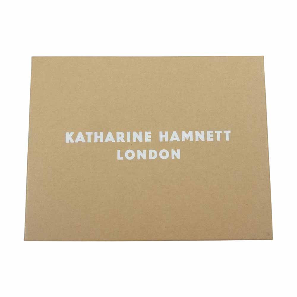 KATHARINE HAMNETT キャサリン・ハムネット 二つ折り ミドル ウォレット ベジタブル タンニン レザー ブラウン系【中古】
