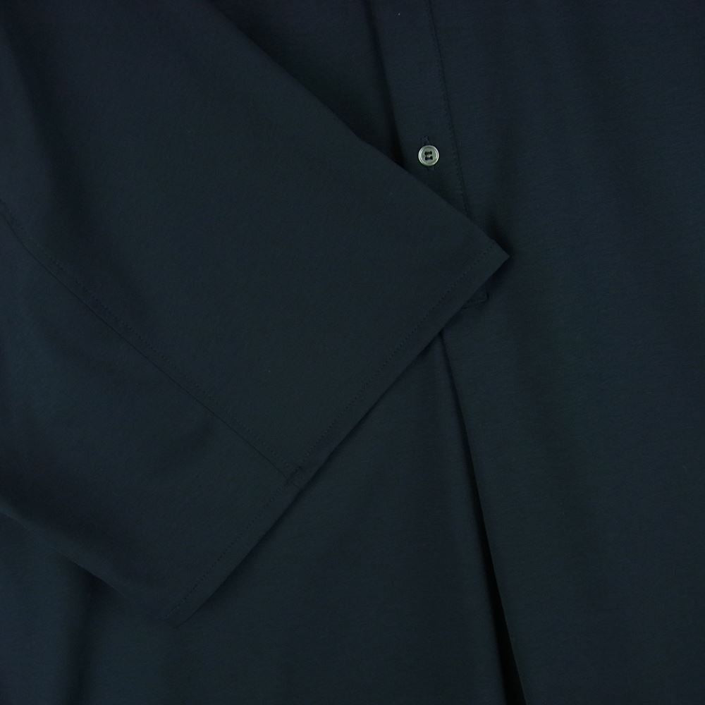 GRAPHPAPER グラフペーパー GM232-50081 Visvose Ponte S/S Yoke Sleeve Shirt ビスコース ポンチ ヨーク スリーブ シャツ 半袖 ダークネイビー系 黒に近いダークネイビー系 F【新古品】【未使用】【中古】