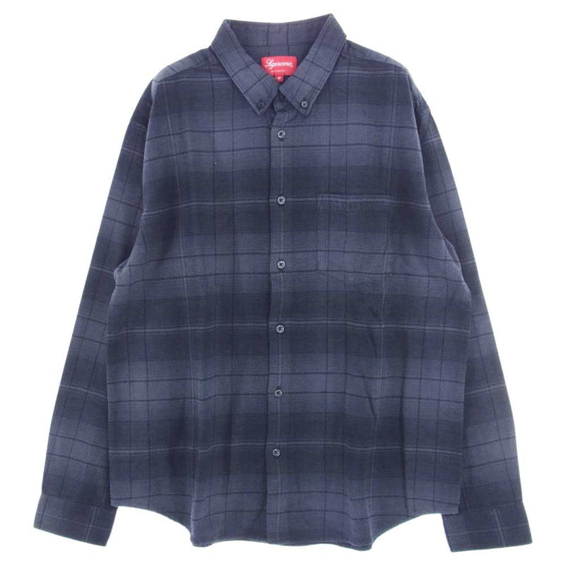 Supreme Plaid Flannel Shirt Black / M