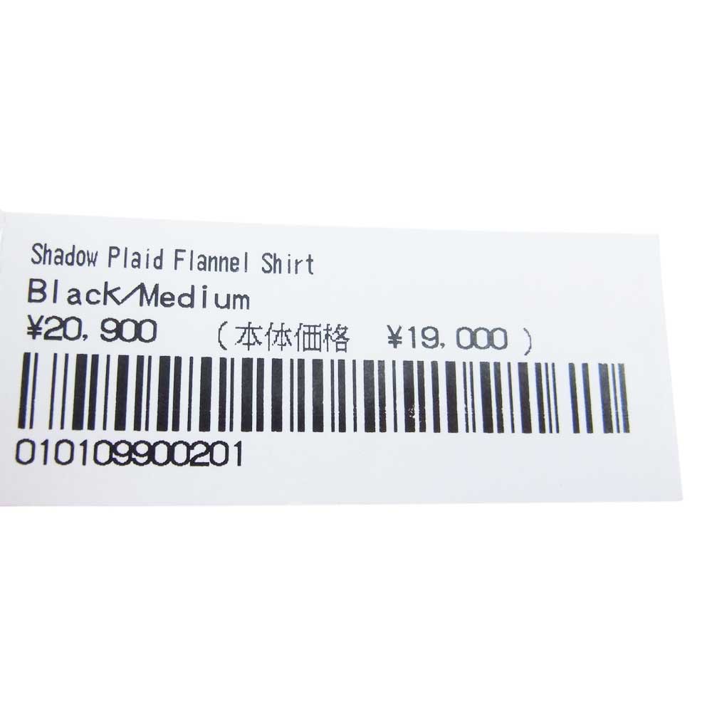 Supreme シュプリーム 23SS Shadow Plaid Flannel Shirt / black シャドウ プラッド フランネル シャツ 長袖 ブラック系 M【極上美品】【中古】