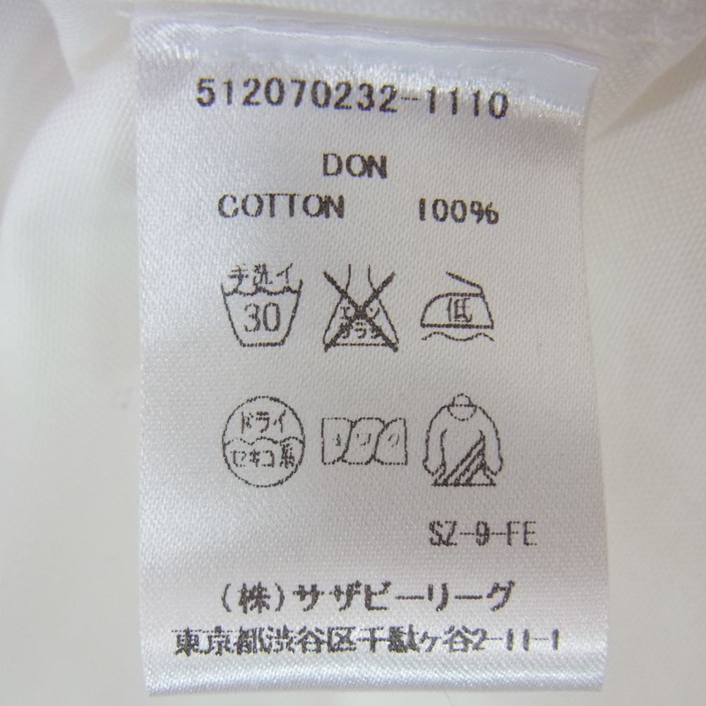 フランクアンドアイリーン コットン ボタンダウン シャツ 半袖 ホワイト系 XS【中古】