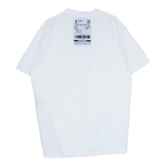 VETEMENTS ヴェトモン 20SS SS20TR304 ロゴ プリントバーコードパッチ Tシャツ ホワイト系 XS【中古】