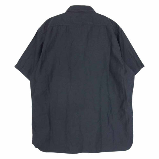 RRL ダブルアールエル 国内正規品 エポレット付 コットンリネン 半袖 ワークシャツ ブラック系 XXL【中古】