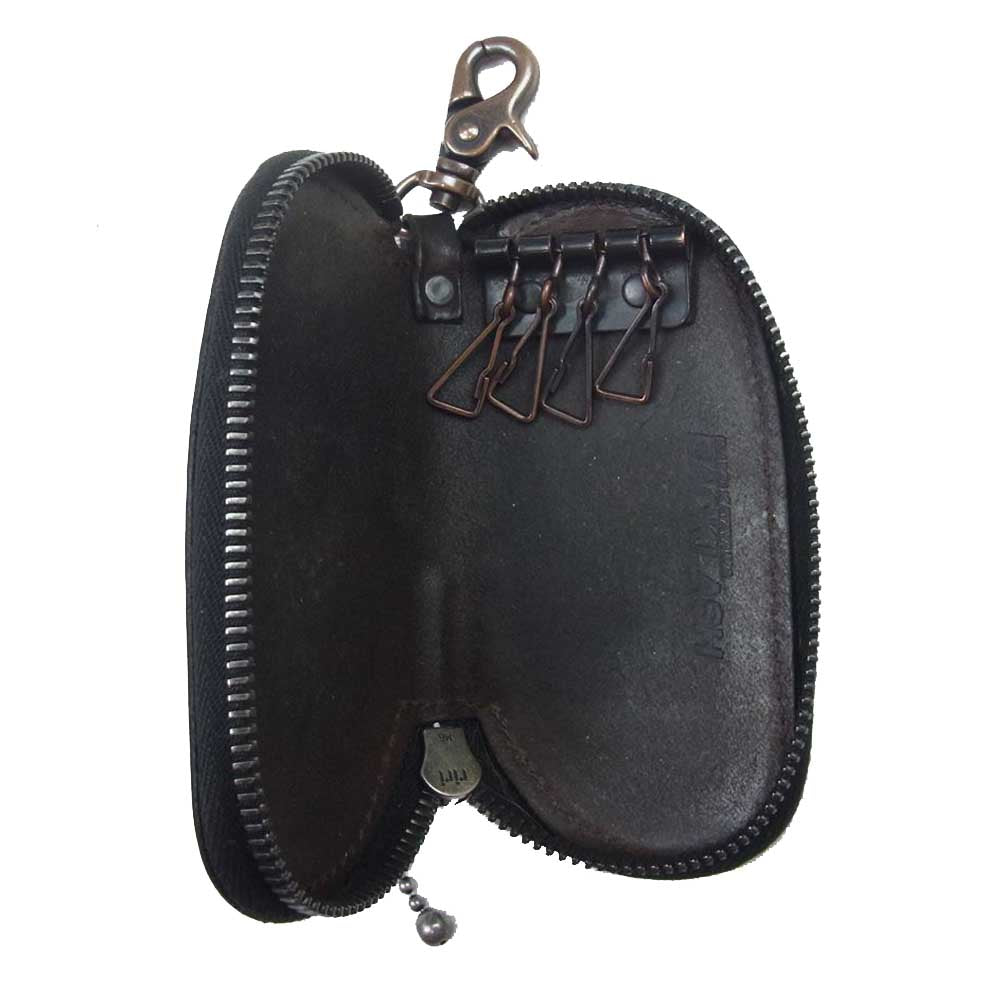 ISAMUKATAYAMA BACKLASH イサムカタヤマバックラッシュ 811-14 ITALY SHOULDER KEY CASE レザー キーケース ダークブラウン系【中古】