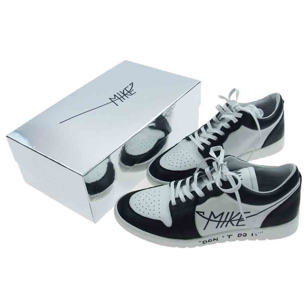 マイク MIKE01-BLACK WHITE010 DON'T DO IT sneaker blackv × white panda ローカット スニーカー ブラック系 ホワイト系 42【美品】【中古】