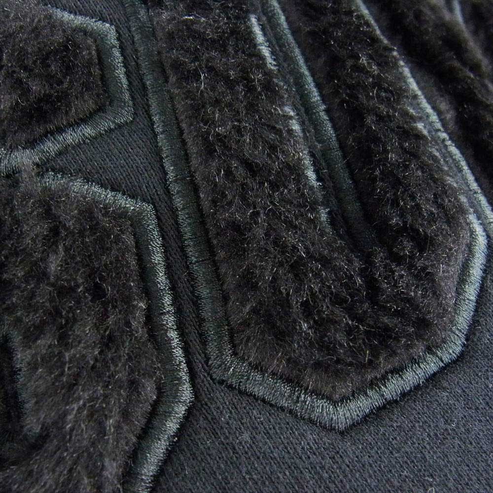 Supreme シュプリーム 21AW FAUX SHEARLING HOODED JACKET ファーフード ジップアップ ジャケット ブラック系 L【中古】