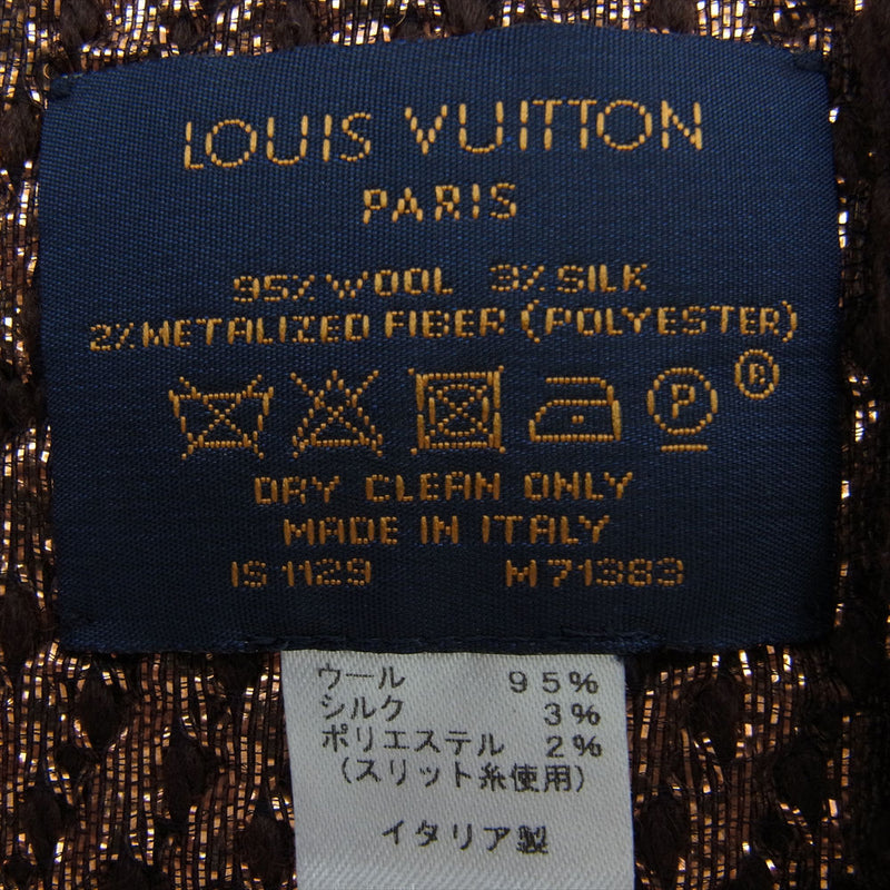 Louis Vuitton エシャルプ ロゴマニア シャインシリーズ マロン