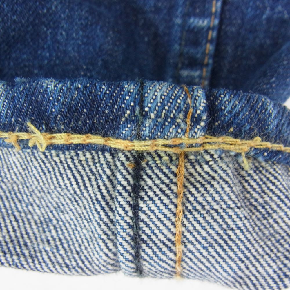 Levi's リーバイス ヴィンテージ オリジナル 606 BIG E 刻印34 TALON42 裾チェーンステッチ オレンジタブ オリジナル デニム パンツ インディゴブルー系 サイズ表記無【中古】