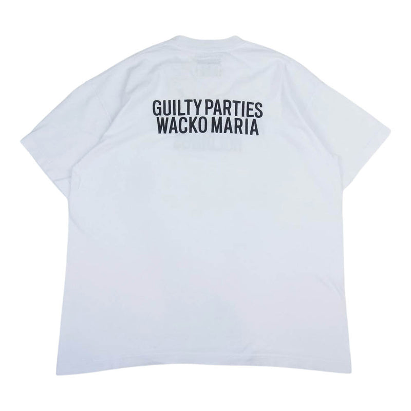 WACKO MARIA ワコマリア NMD-WM-TEE01 BUDSPOOL バッズプール CREW NECK T-SHIRT 舐達麻 クルーネック  半袖 Tシャツ ホワイト系 L【美品】【中古】