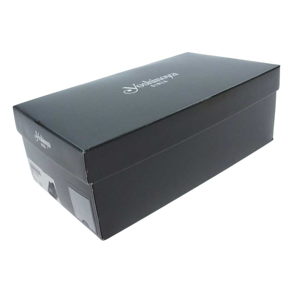 銀座ヨシノヤ DIW-1070 プレーントゥ ビジネス シューズ ブラック系 25cm【中古】