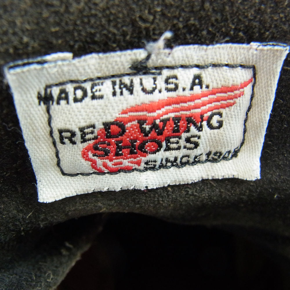 RED WING レッドウィング 羽タグ Uチップ ビブラムソール カスタム アイリッシュセッター 7HOLE ワークブーツ ブラック系 7 1/2 D【中古】
