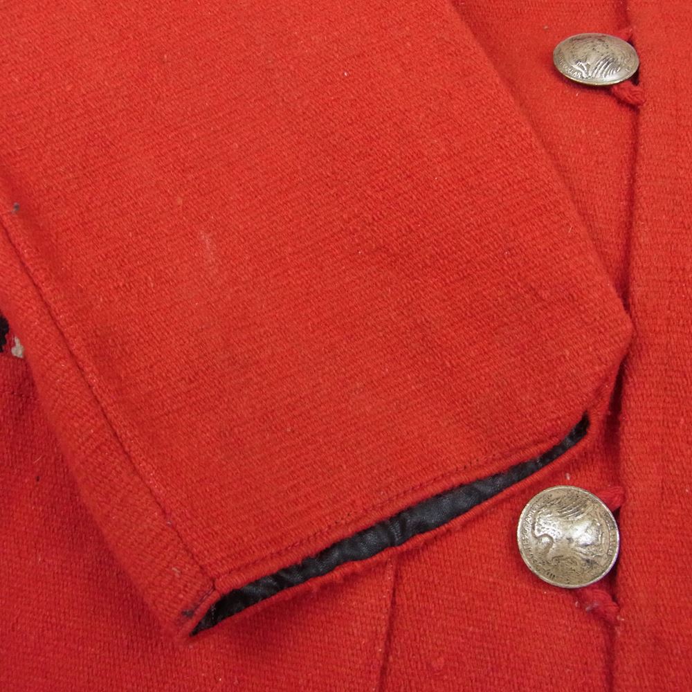 INDIAN MOTOCYCLE インディアン モトサイクル IM11010 CHIMAYO BLANKET Jacket コンチョ ボタン チマヨ ブランケット ジャケット レッド系 36【中古】