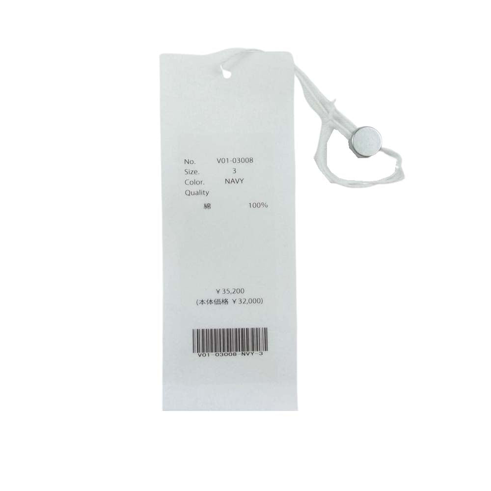 COMOLI コモリ 22SS V01-03008 デニム 5Pパンツ インディゴ サイズ3 インディゴブルー系 3【中古】