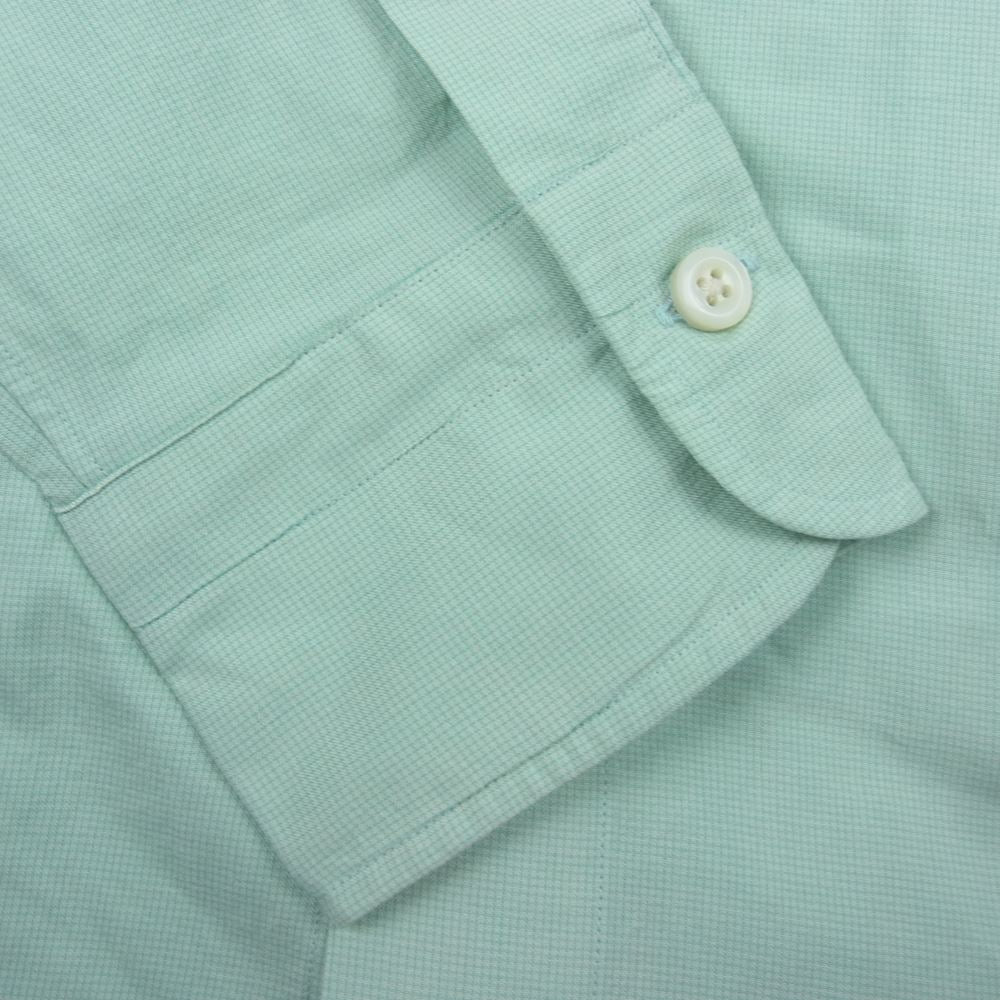 マーティーアンドサンズ 23SS MT3103-0601B ELIZABETH REGULAR COLLAR SHIRTS エリザベス レギュラー カラー コットン シルク シャツ 長袖 グリーン系 3【美品】【中古】
