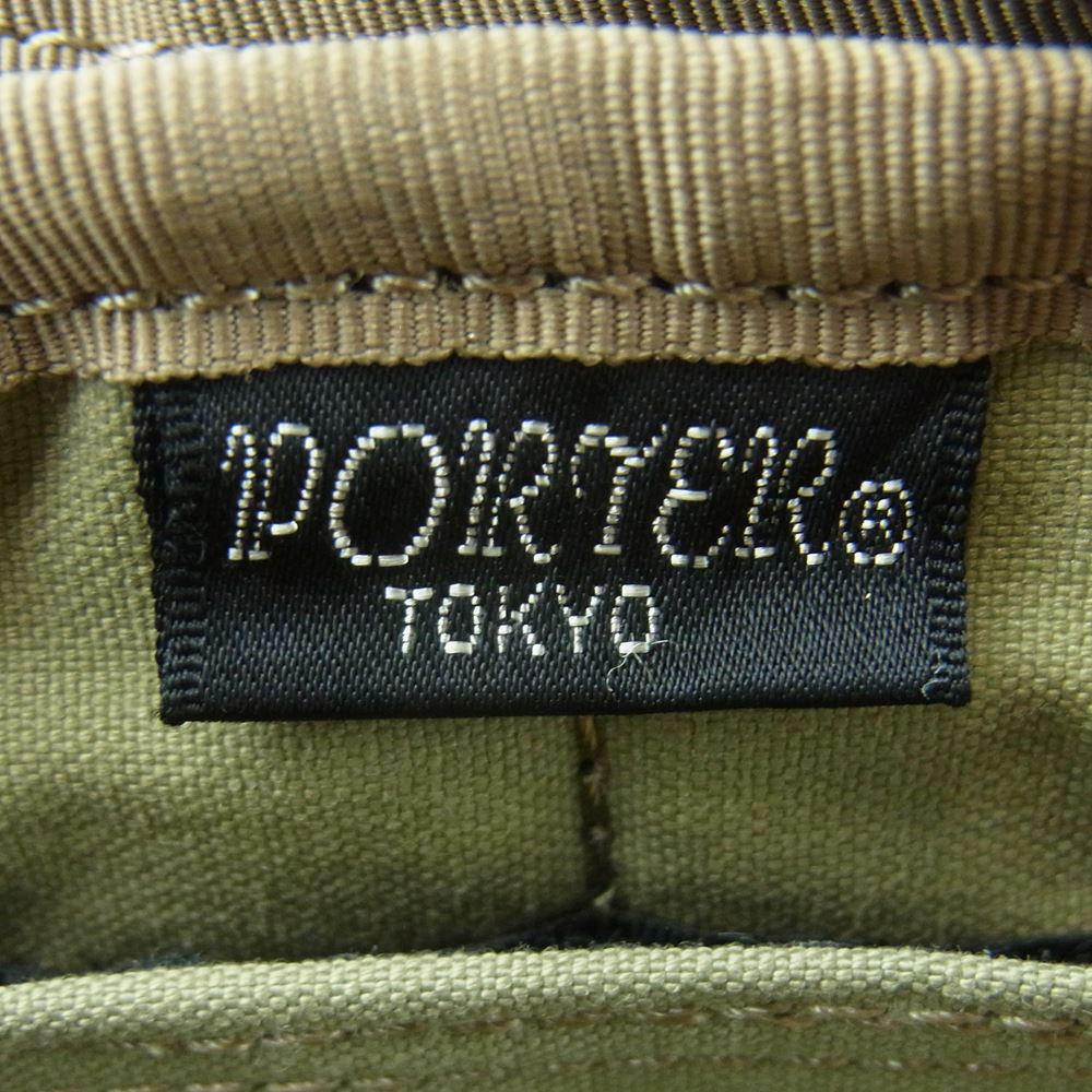 PORTER ポーター ウエストバッグ ボディバッグ ボトルホルダー付 バッグ グレイッシュライトカーキ系【中古】