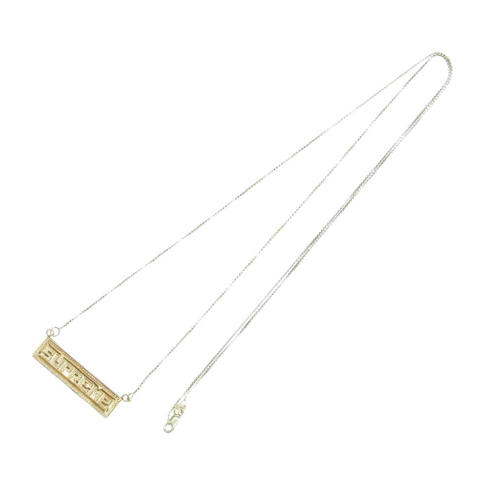 Supreme シュプリーム 20SS Name Plate 14K Gold Pendant ネーム プレート ボックスロゴ ゴールド ペンダント ネックレス ゴールド系【中古】