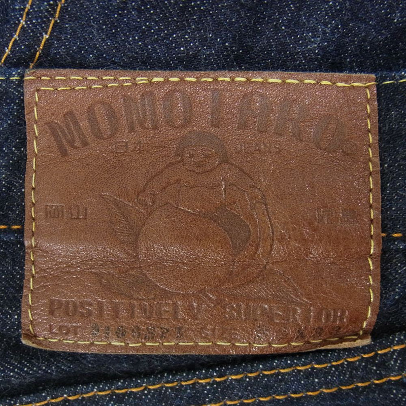 MOMOTARO JEANS 桃太郎ジーンズ 0106SPZ 出陣 ナローテーパード ジッパーフライ デニム パンツ インディゴブルー系 33【中古】