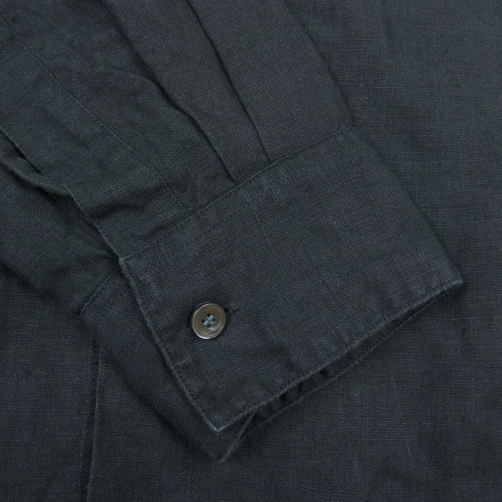 ウィロウ 571162-121 リネン レギュラーカラー 長袖 シャツ チャコール系 1【中古】