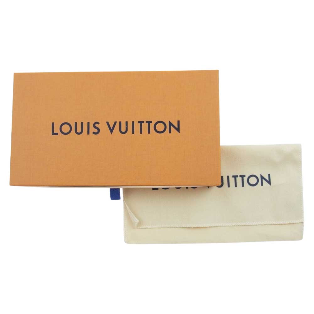 LOUIS VUITTON ルイ・ヴィトン M30297 イニシャル入り ポルトフォイユ ブラザ タイガラマ モノグラム 二つ折り 長財布 ブルー系【中古】