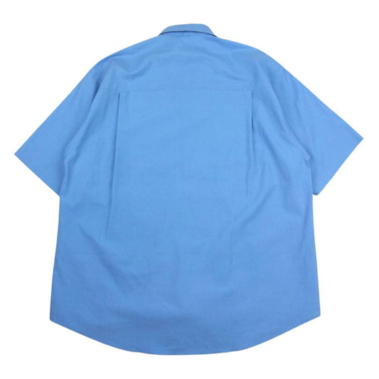 AURALEE オーラリー Washed Finx Twill Big Half Sleeved Shirt ブルー系 3【美品】【中古】