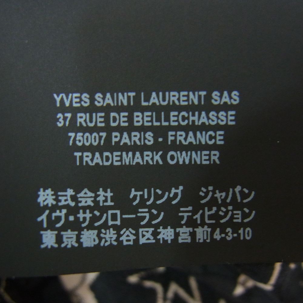 SAINT LAURENT サンローラン 19SS 531956 Y331V シルク100% スター柄 オープンカラー 半袖シャツ ブラック系 36【中古】