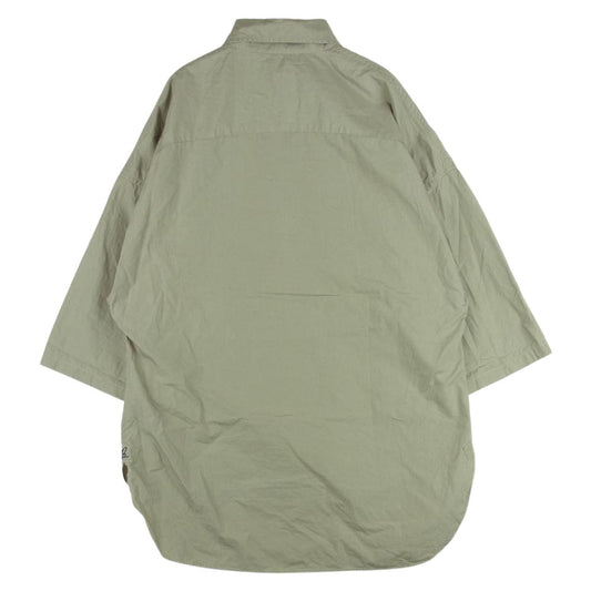 MADISON BLUE マディソンブルー MB151 5001 J BRADLEY SHIRT コットン 半袖 シャツ 日本製 グレイッシュベージュ系 01【中古】