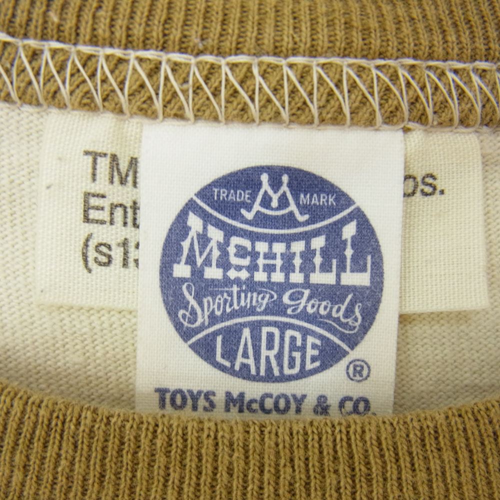 TOY'S McCOY トイズマッコイ WARNER BROS 536TH MOBM SQN BUGS BUNNY バッグスバニー フロント プリント ミリタリー Tシャツ ベージュ系 L【中古】