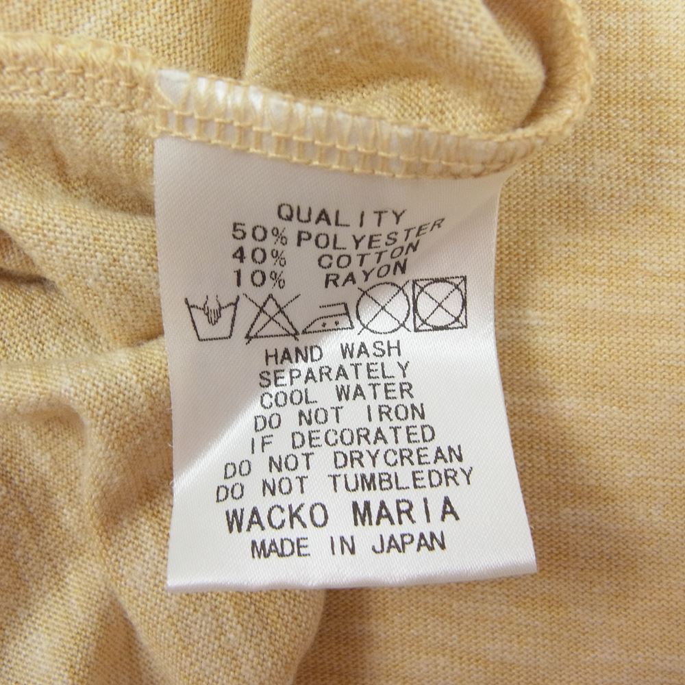 WACKO MARIA ワコマリア リンガー Tシャツ イエロー系 XL【中古】