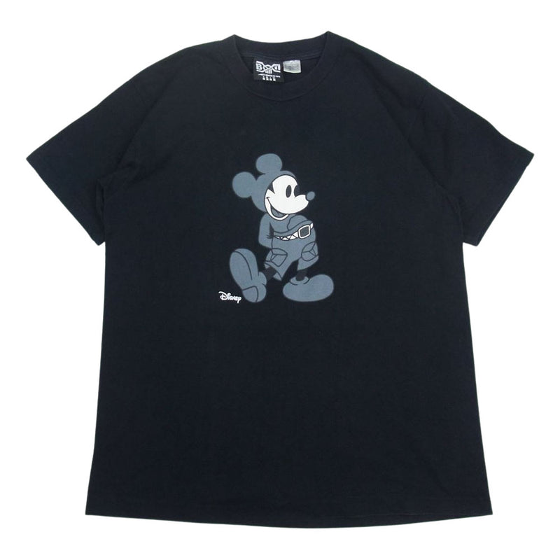 BOUNTY HUNTER バウンティーハンター DISNEY Mickey Mouse ディズニー コラボ ミッキー Tシャツ ブラック系 L【中古】