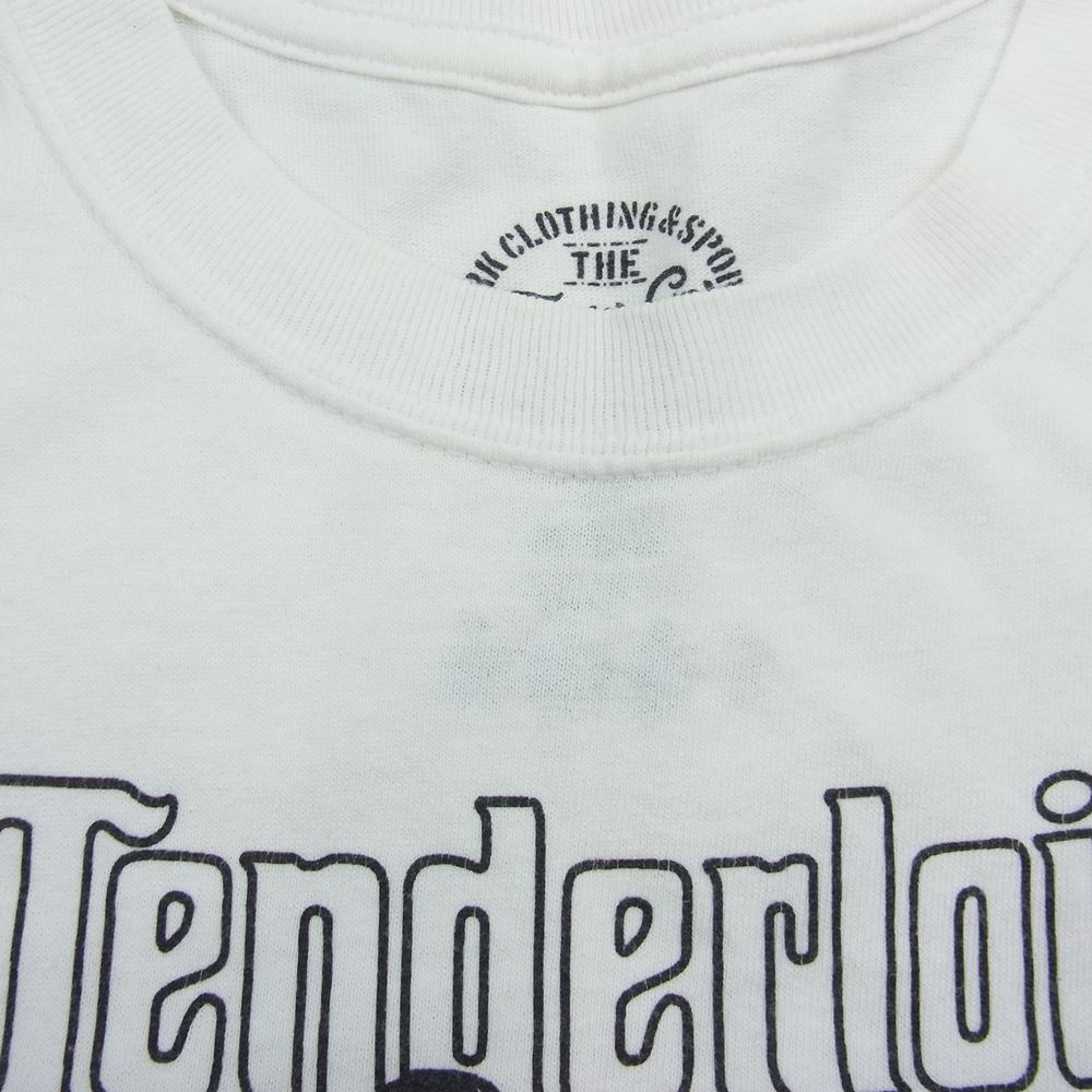 TENDERLOIN テンダーロイン T-TEE 2 バイカーズ プリント 半袖 Tシャツ 白系 ホワイト系 M【中古】