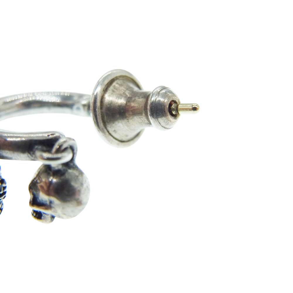 Justin Davis ジャスティンデイビス SEJ404 FURY フューリー スカル クラウン 4連 フープ ピアス 片耳用 シルバー系【中古】