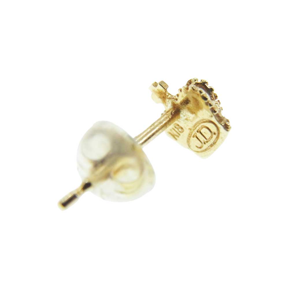 Justin Davis ジャスティンデイビス GEJ255 K18 PETITE CROWN クラウン スタッド ピアス 片耳用 ゴールド系【中古】