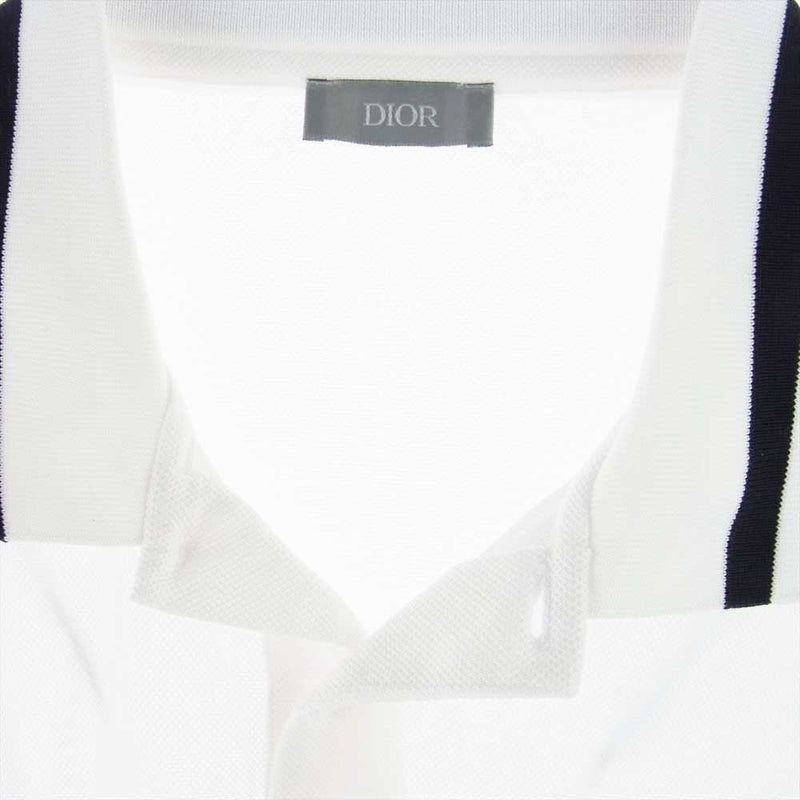 ディオール ×ナイキ NIKE  20AW  033J806A0448 エアディオールロゴ刺繍コットン半袖ポロシャツ メンズ L