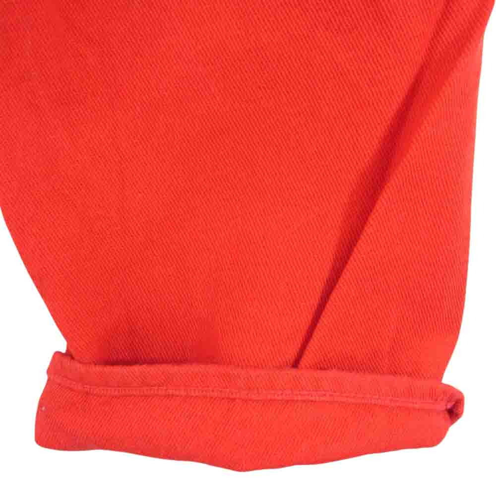 EVISU エヴィス FAIRWAY GENES フェアウェイ ジーンズ ドットカモメ刺繍 パンツ 赤系 レッド系 34【中古】