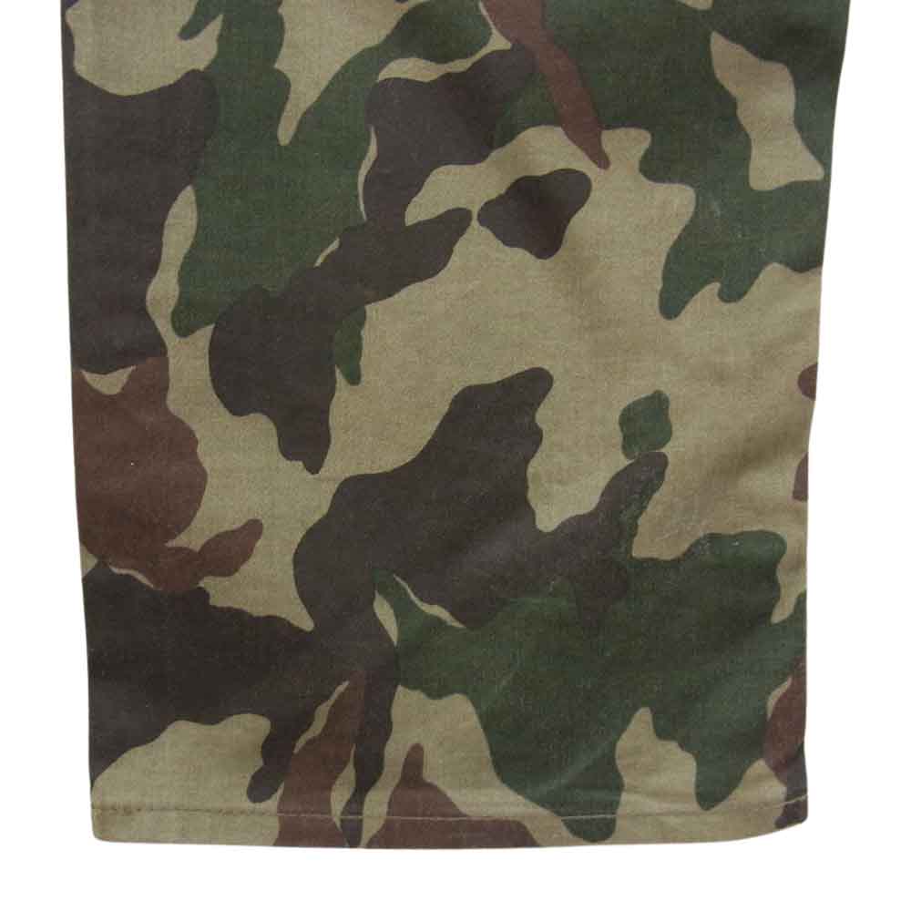 EVISU エヴィス 2005F FAIRWAY GENES フェアウェイ ジーンズ ドットカモメ刺繍 カモ柄 パンツ カーキ系 34【中古】