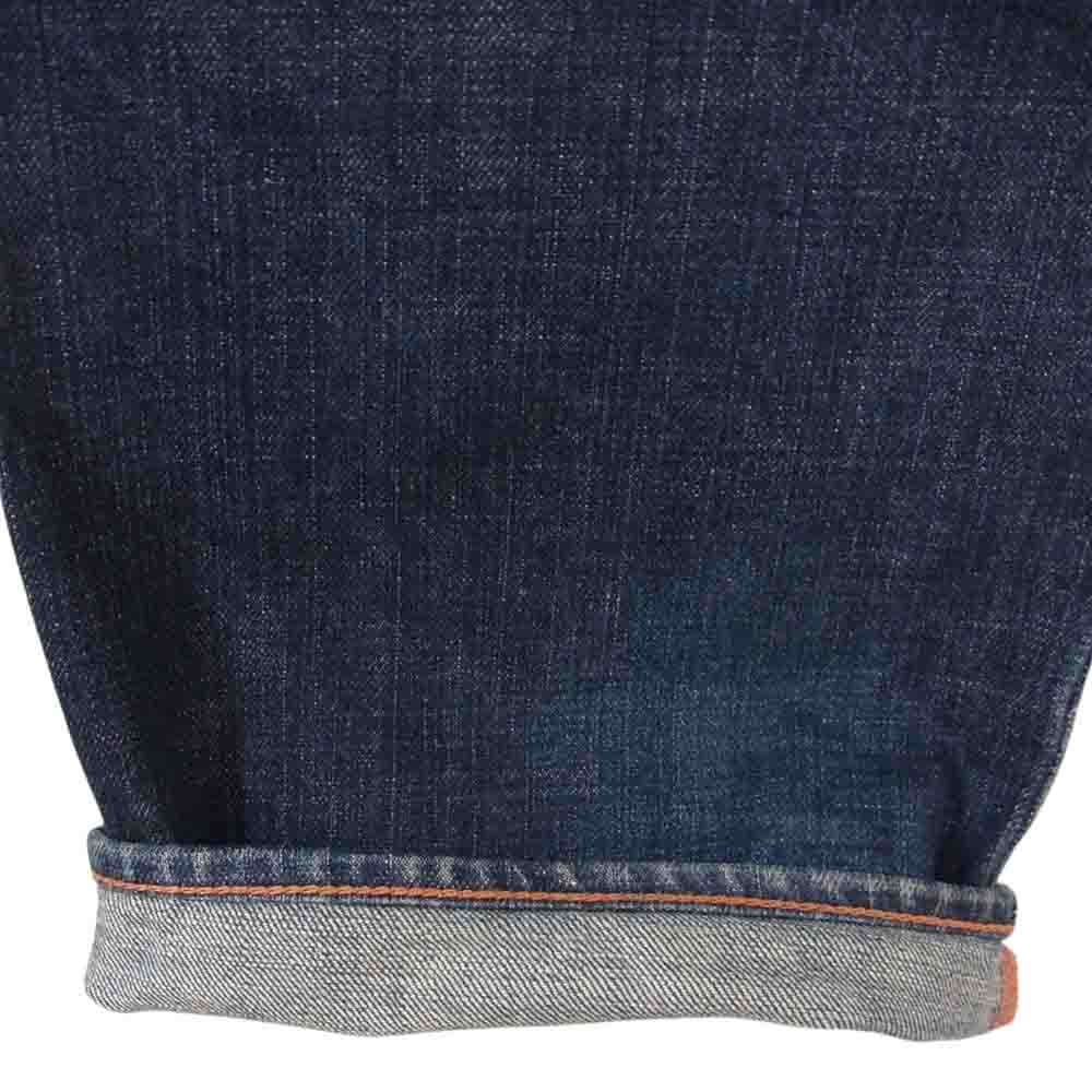 EVISU エヴィス 1460 Paris パリ 切抜き大黒 家紋ペイント 赤耳セルビッチ ストレート デニム パンツ インディゴブルー系 34【中古】