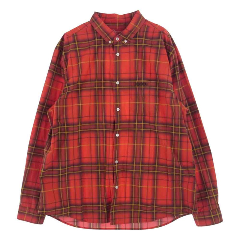Supreme Tartan Flannel Shirt RED XL
