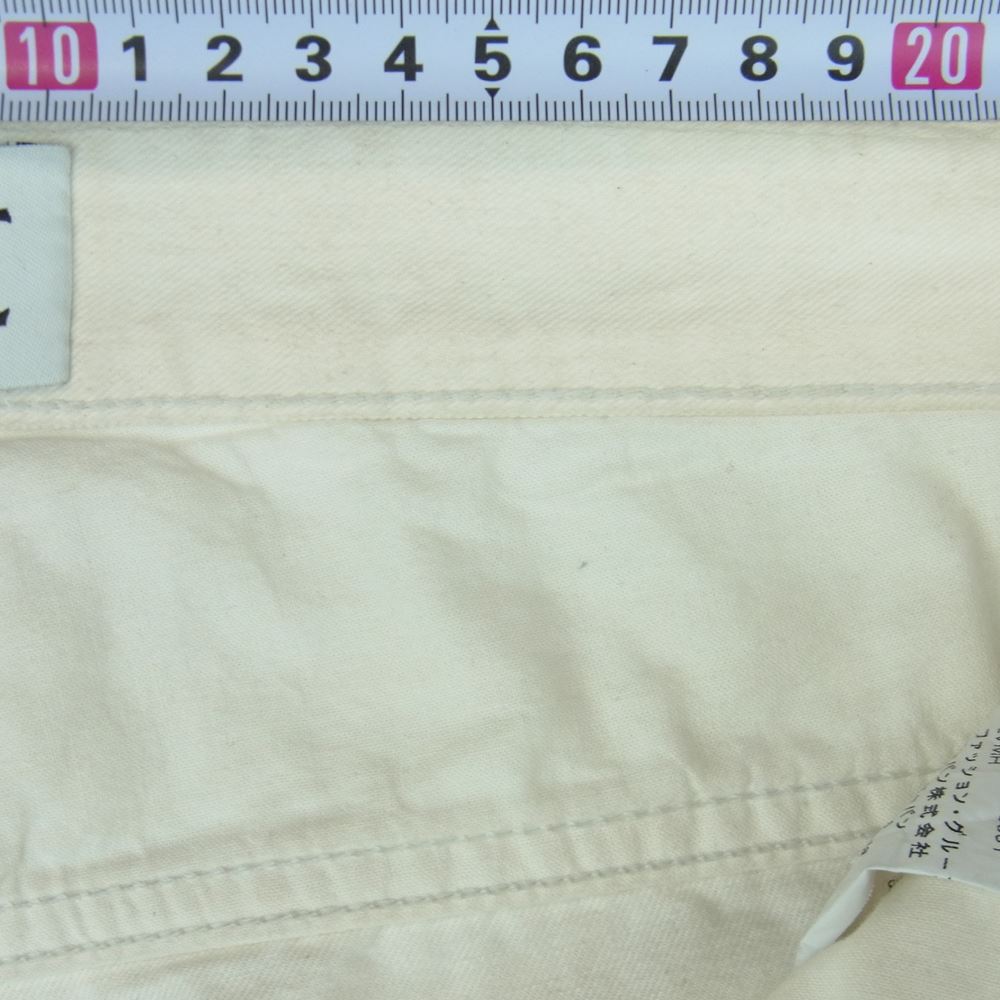 LOEWE ロエベ 19SS H2192300IB タイダイ染め ボタンフライ デニム パンツ イタリア製 オフホワイト系 ブラック系 イエロー系 48【中古】