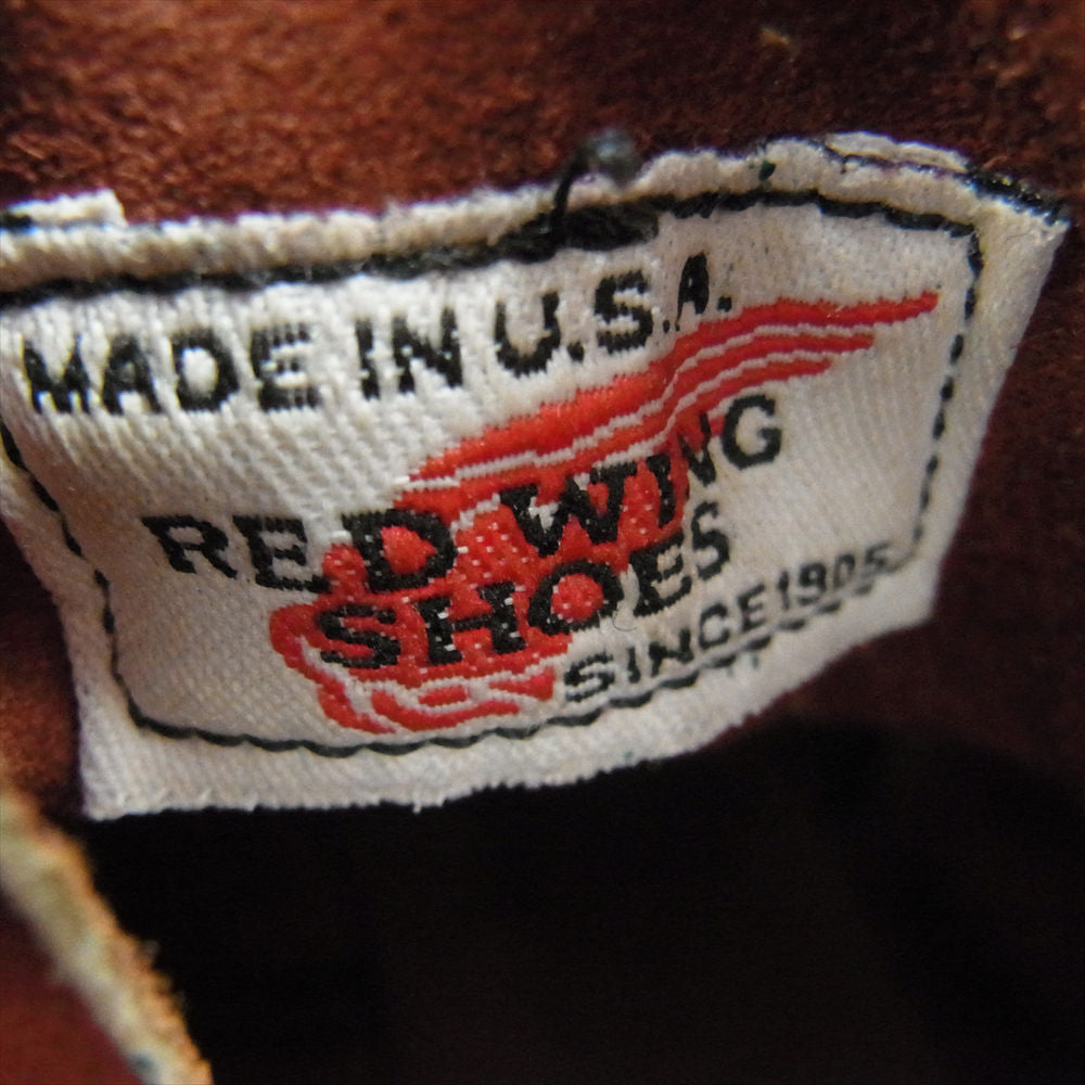 RED WING レッドウィング 8131 刺繍羽タグ アイリッシュセッター ワーク ブーツ ブラウン系 8D【中古】