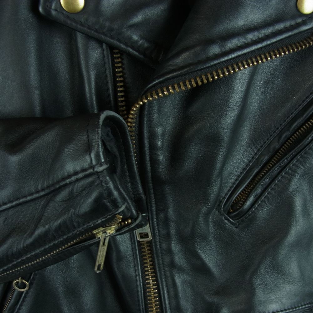 schott ショット 613 ヴィンテージ 70s USA製 ONE STAR DOUBLE RIDERS 牛タグ ワンスター ダブル ライダース ジャケット ブラック系 36【中古】