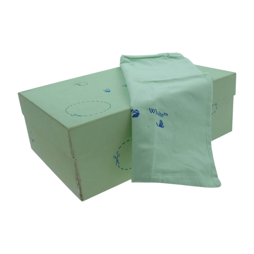 OFF-WHITE オフホワイト omia119f21fab0011001 Vulcanized Mid Top バルカナイズ ミッド スニーカー ブラック系 ホワイト系 44【中古】