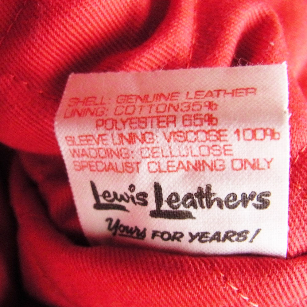 Lewis Leathers ルイスレザー 551T DOMINATOR ドミネーター シングル ライダース Genuine leather 本革 ブラック系 38【美品】【中古】