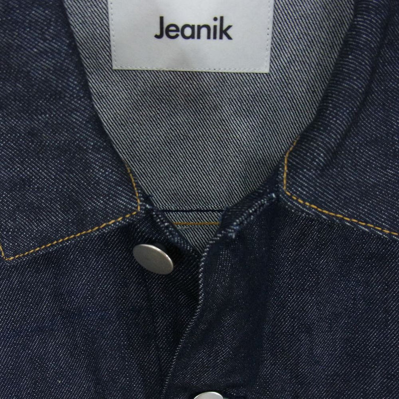 ジーニック Jeanik  JEANIK0103 ワンウォッシュ コットン デニムジャケット インディゴブルー系 XL【美品】