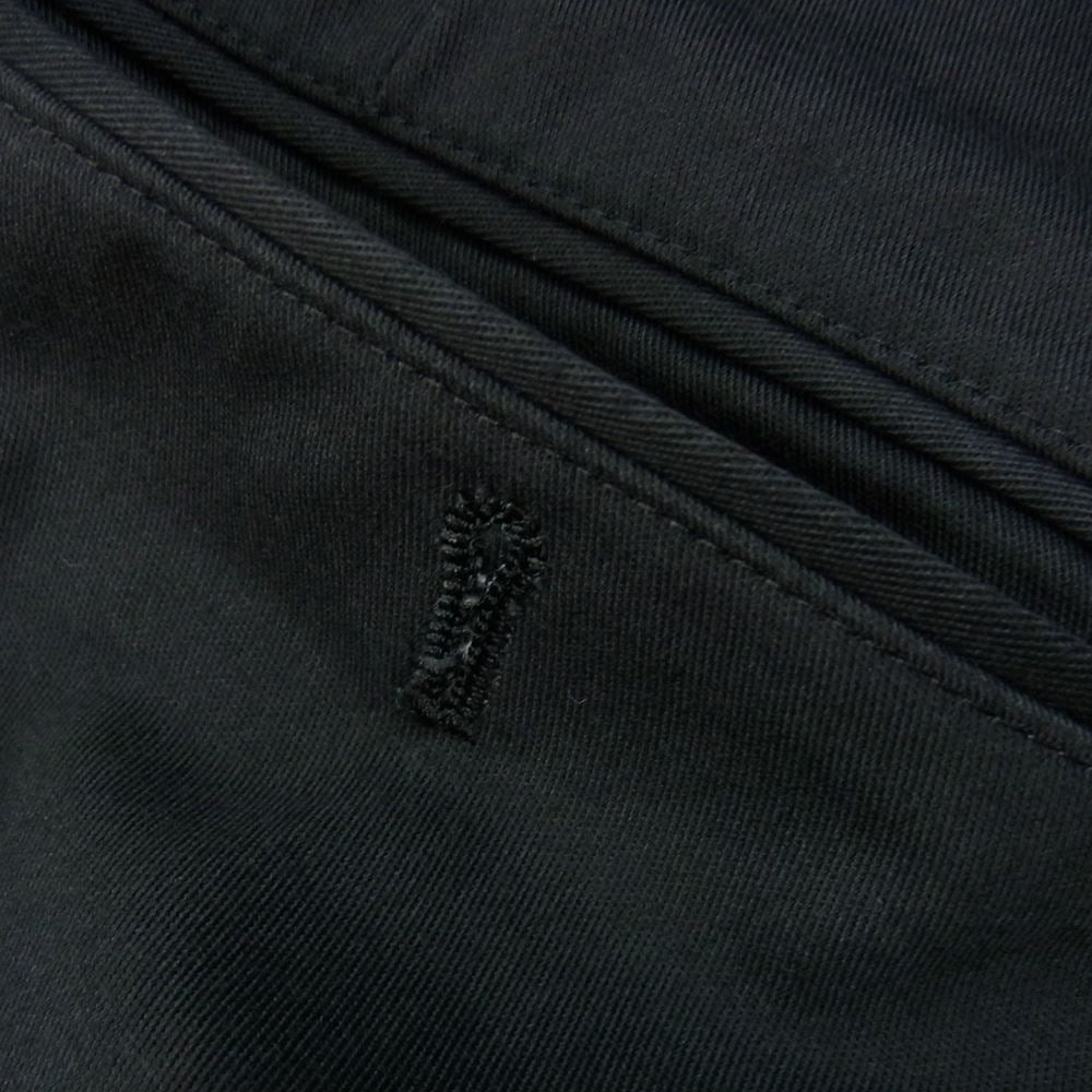 WACKO MARIA ワコマリア T/C 刺繍 クロップド チノ パンツ ブラック系 L【中古】