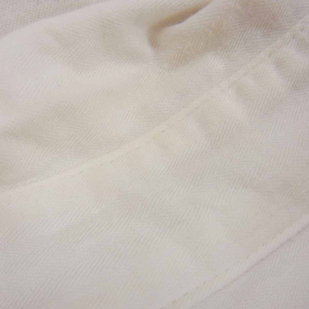 TENDERLOIN テンダーロイン T-G. S SHT HB ワッペン ヘリンボーン ワーク 長袖 シャツ ホワイト系 L【中古】
